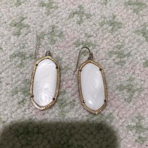 White Kendra Scott earrings